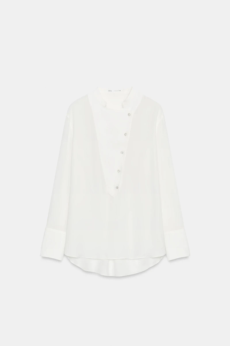 FLOWY BIB ZW COLLECTION SHIRT