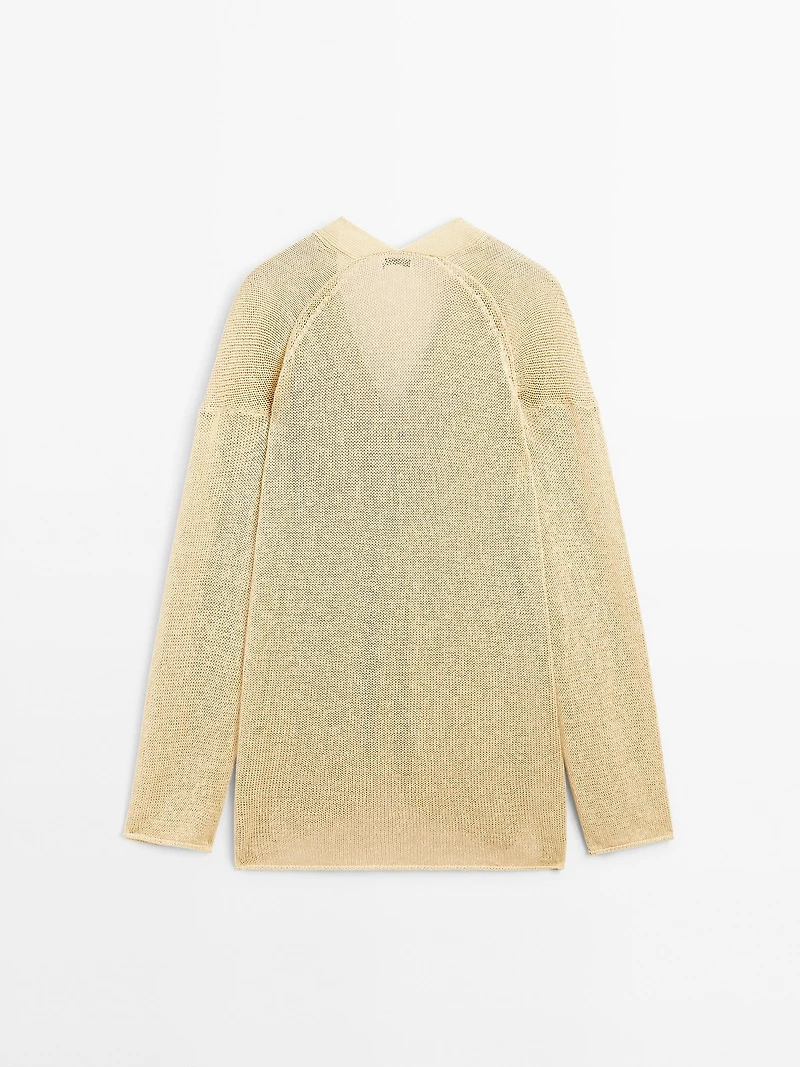 Oversize fine knit cardigan