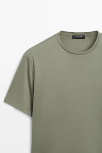 Cotton blend short sleeve T-shirt