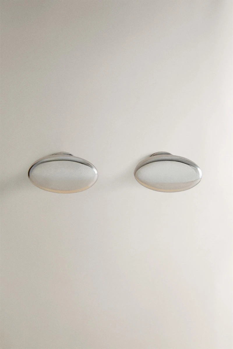 LOT BOUTONS MEUBLE OVALES METAL (LOT DE 2)