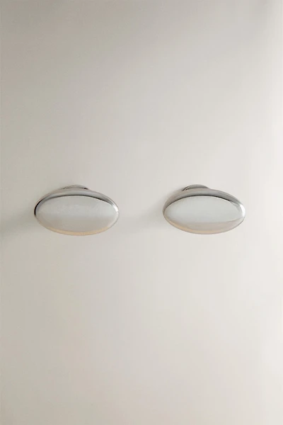 LOT BOUTONS MEUBLE OVALES METAL (LOT DE 2)