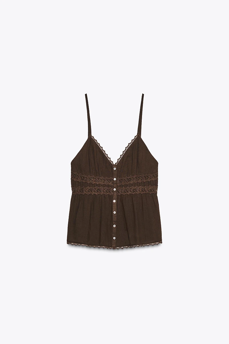 LACE CHIFFON TOP