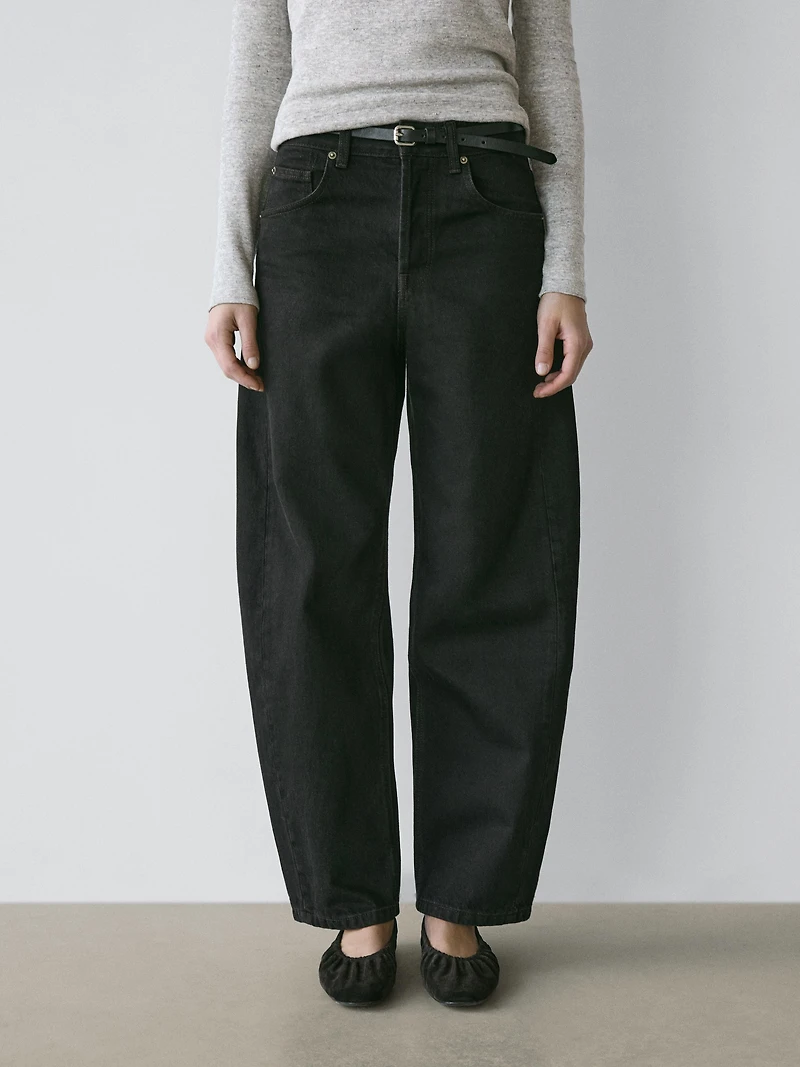 Jean balloon mid-rise
