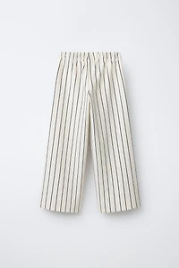 PANTALON WIDE LEG RAYURES EN MAILLE POINT ROMA