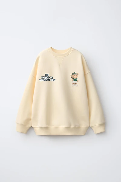 TEDDY BEAR PRINT SWEATSHIRT