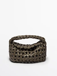 Nappa leather braided mini bag