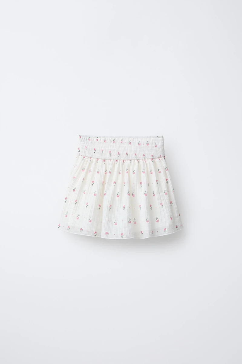 FLORAL RUFFLED SKORT