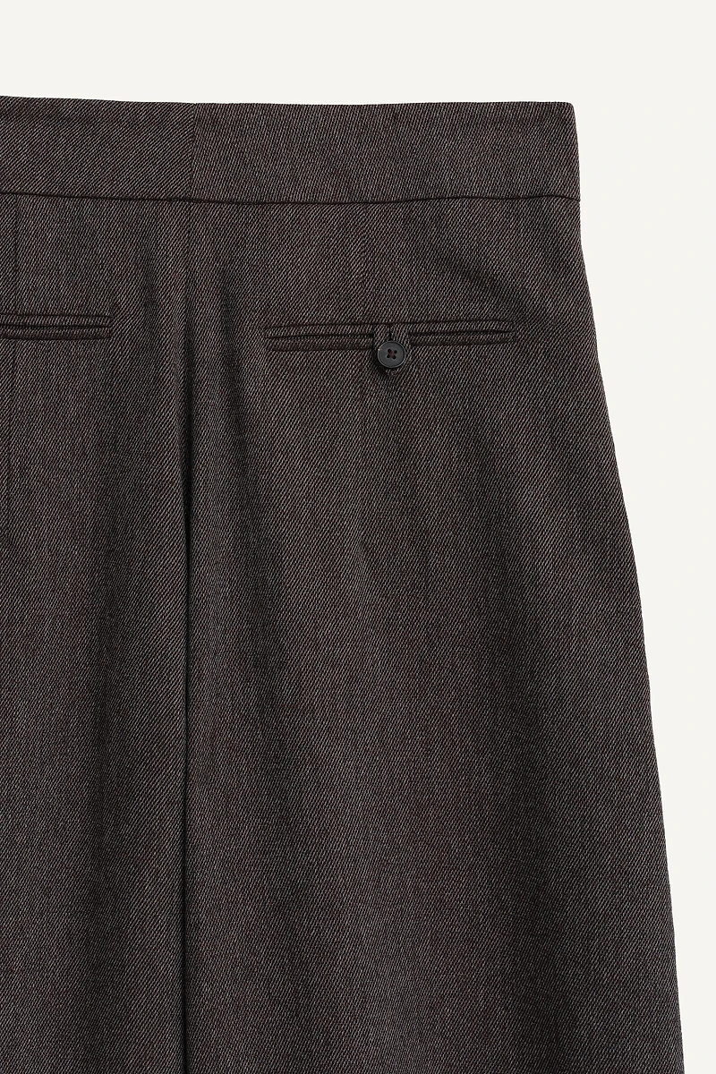 LIMITED EDITION WOOL BLEND VOLUME PLEATED PANTS
