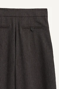 LIMITED EDITION WOOL BLEND VOLUME PLEATED PANTS