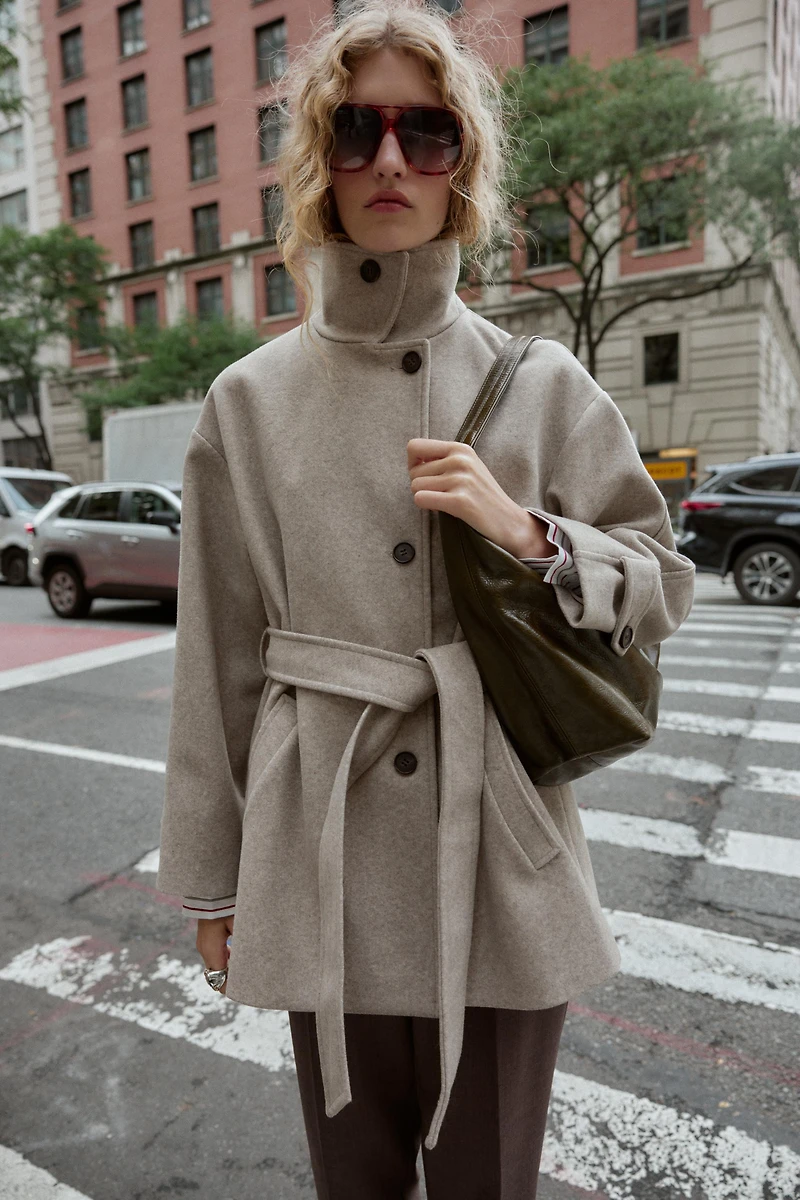 MANTEAU COL DOUBLE POSITION SOFT