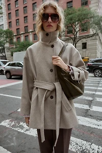 MANTEAU COL DOUBLE POSITION SOFT