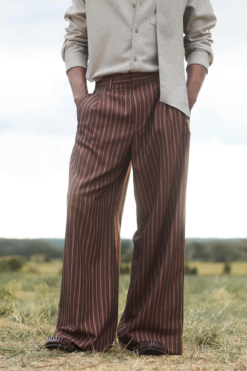 LIMITED EDITION STRIPED WIDE FIT PANTS