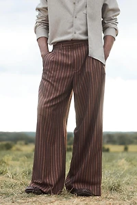 LIMITED EDITION STRIPED WIDE FIT PANTS