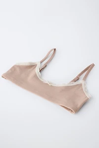 9-14 ANS/ LOT TROIS TOPS À POIS
