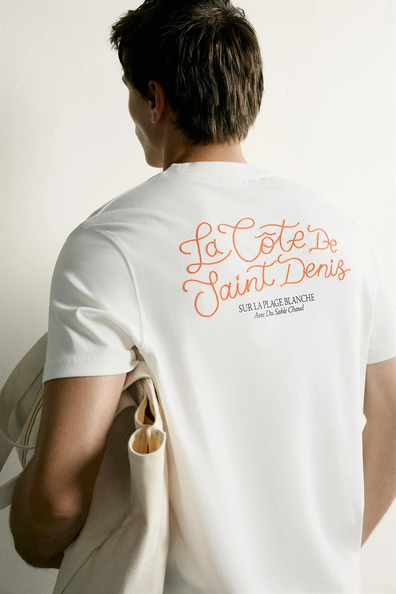 COMBINED EMBROIDERY REGULAR FIT T-SHIRT