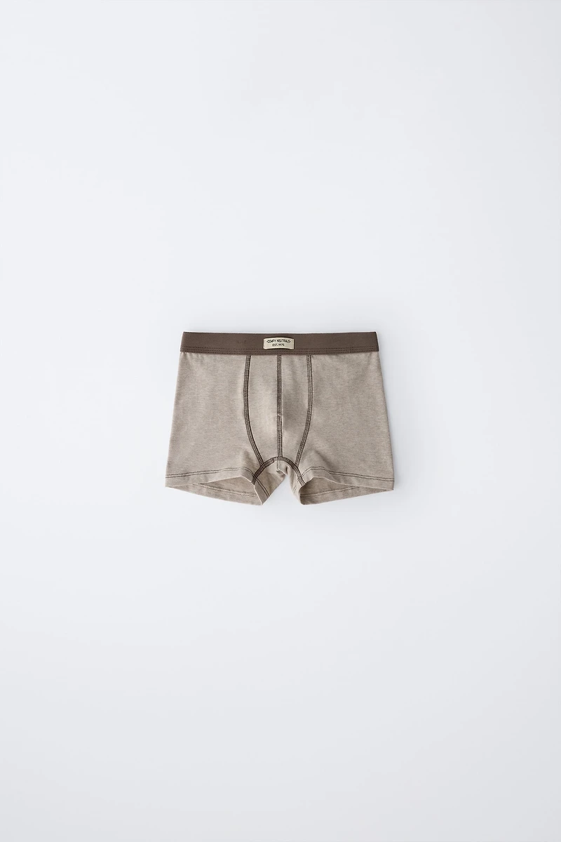 6-14 ANS / PACK DE TROIS BOXERS ÉTIQUETTE