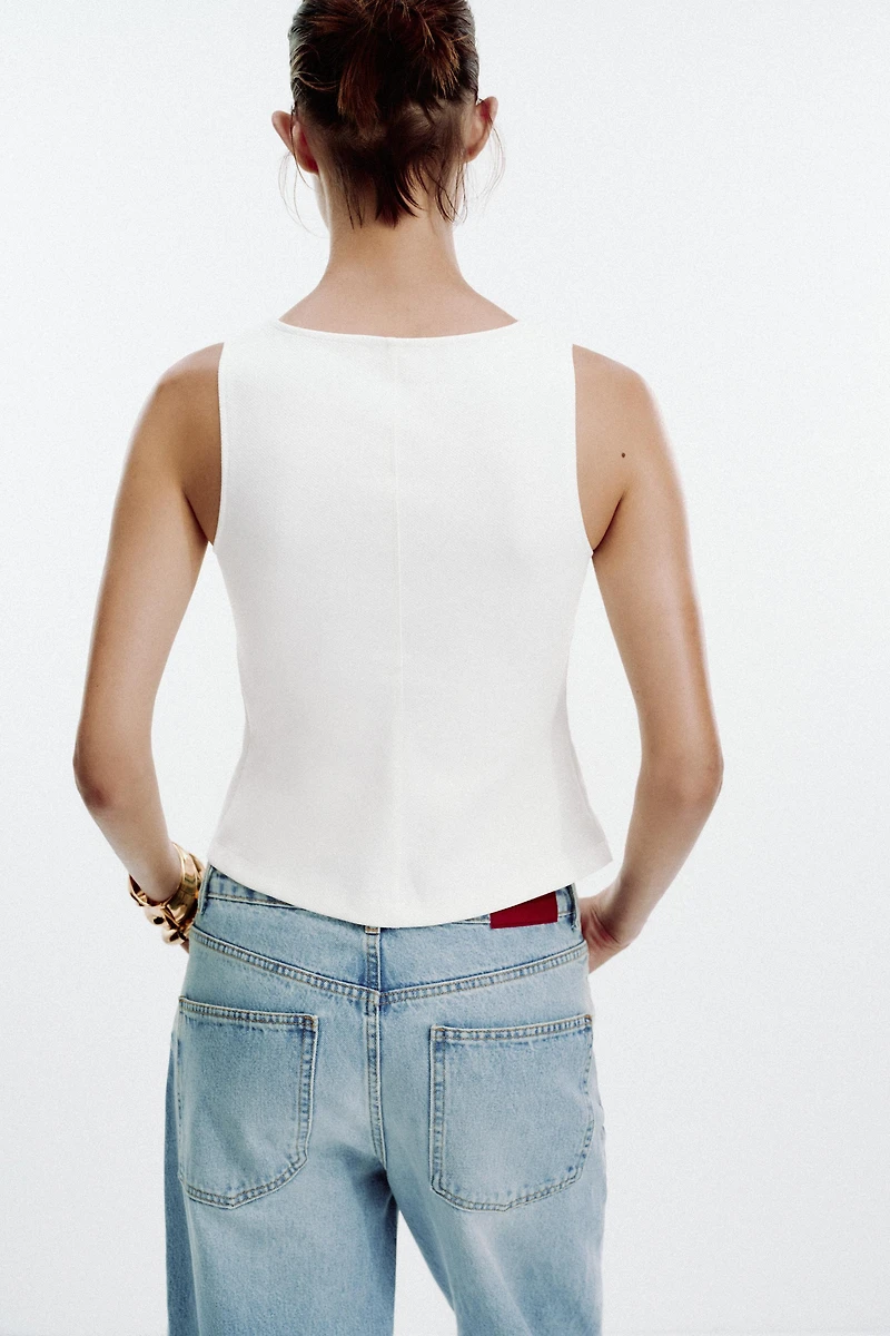 BUTTON VEST TOP