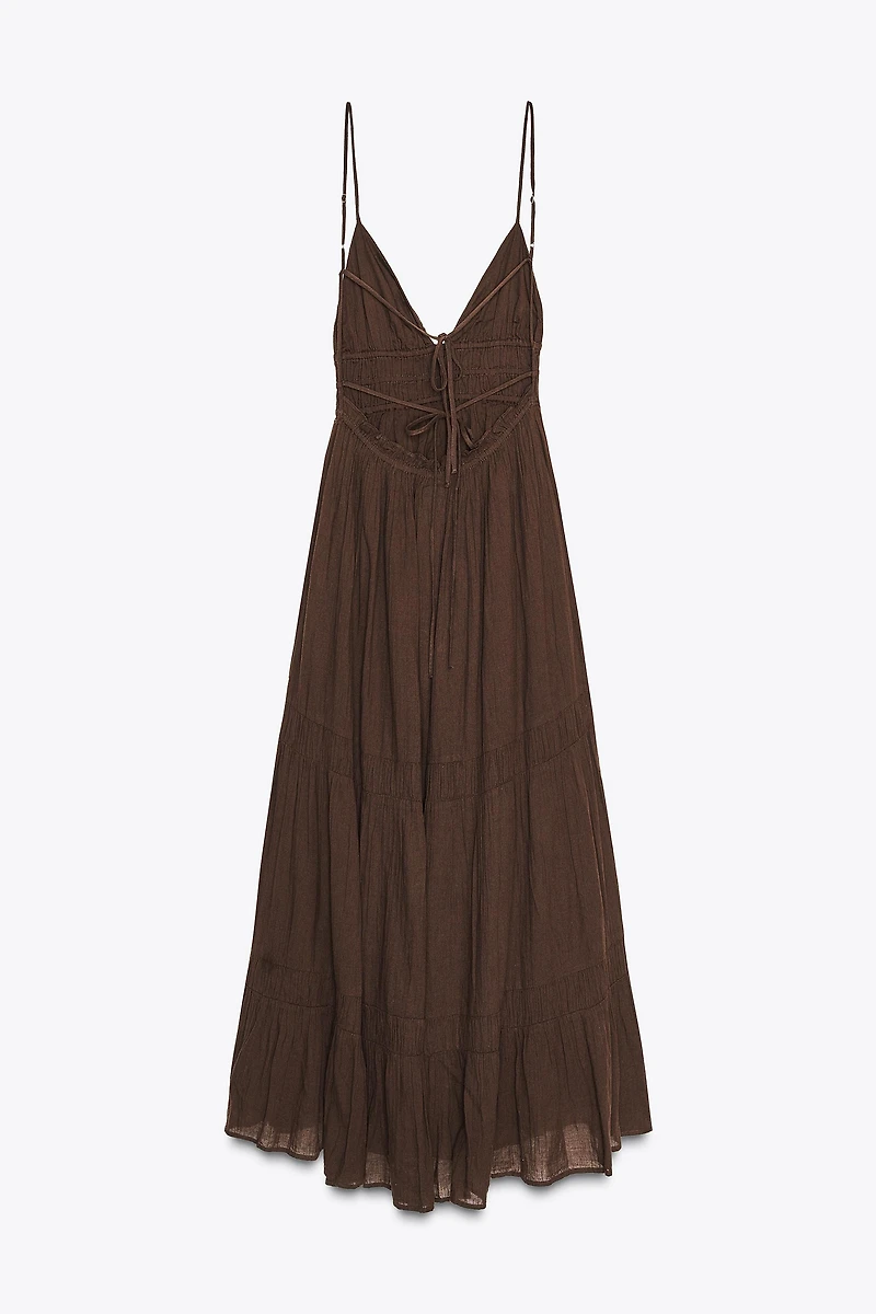 GAUZE MIDI DRESS