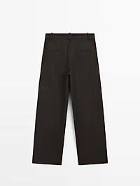 Pantalon en flanelle de laine mélangée