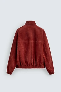 BLOUSON EN CUIR COUPE DÉCONTRACTÉE