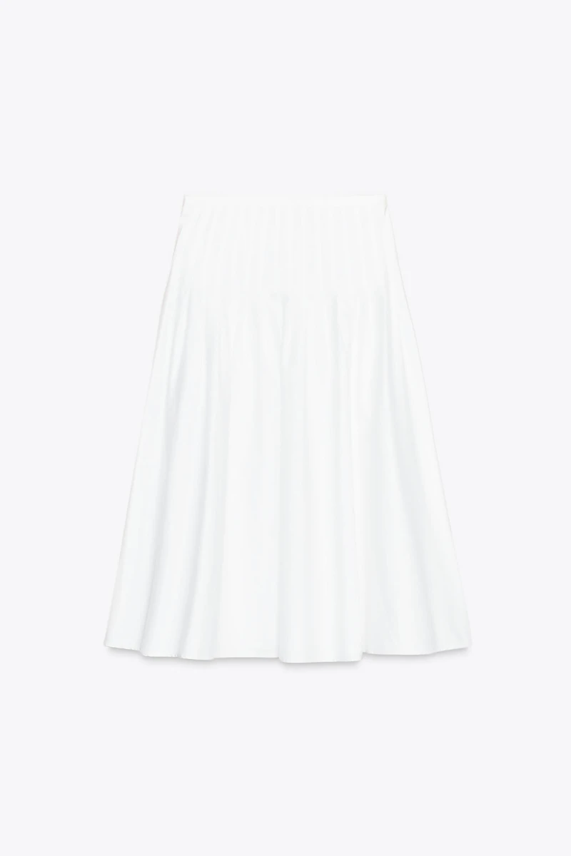 PLEATED MIDI SKIRT