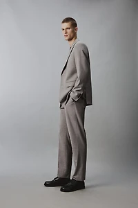 REGULAR FIT TEXTURED SUIT JACKET
