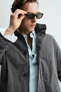 AARON LEVINE X ZARA LIGHTWEIGHT WASHED EFFECT TRENCH COAT