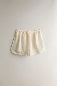 SHORT EN COTON ET DENTELLE