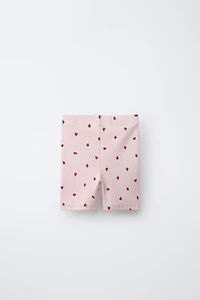 TWO-PACK RIB CYCLING LEGGINGS WITH LEMONS AND STRAWBERRIES