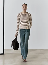 Striped 100% cotton T-shirt