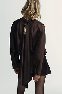 SATIN EFFECT SCARF DRESS