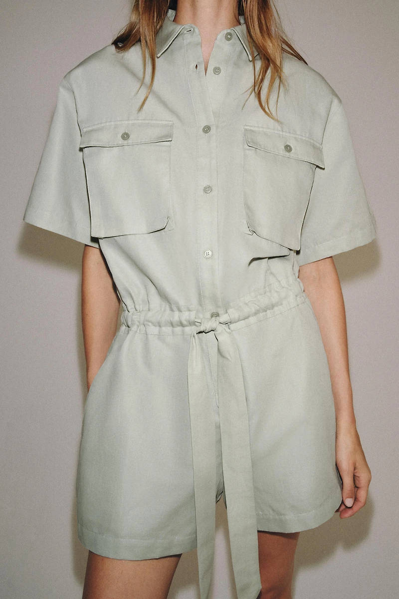 COMBINAISON CHEMISE AVEC CEINTURE ZW COLLECTION