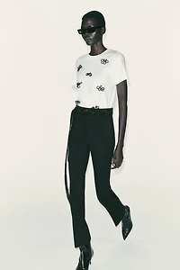 JEWELED BOW T-SHIRT