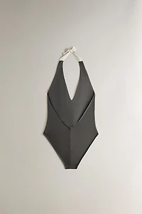 HALTER TIE BEACH SWIMSUIT