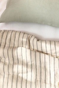 CHILDREN'S STRIPED MUSLIN BEDSPREAD