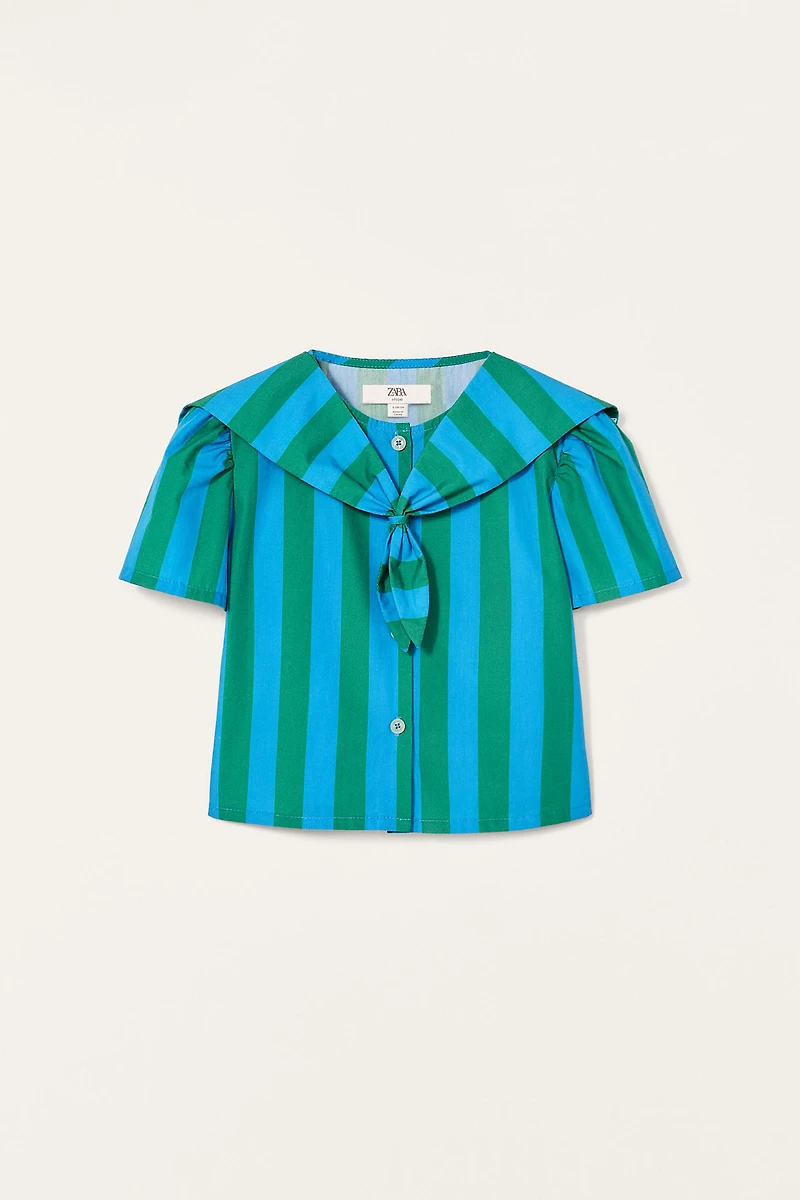 LIMITED EDITION STRIPED SCARF SHIRT