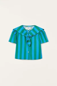 LIMITED EDITION STRIPED SCARF SHIRT