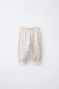 TEXTURED FLORAL PANTS