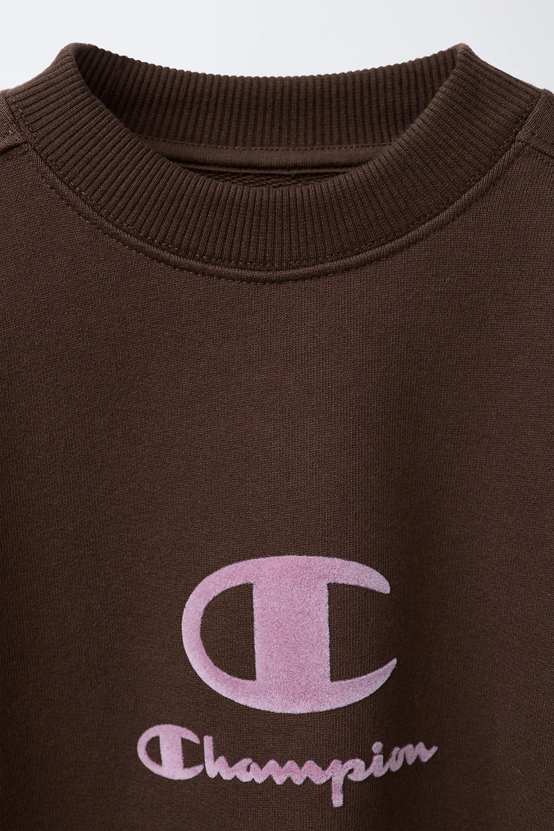 CHAMPION ® X ZARA FLOCKED TEXT SWEATSHIRT