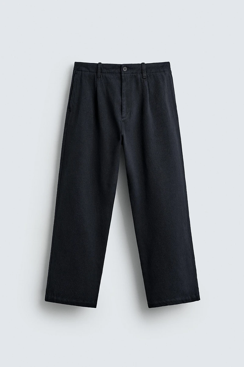 REGULAR FIT TWILL PANTS