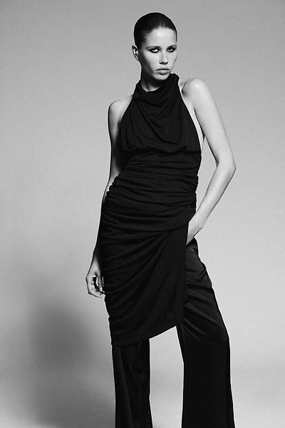 LONG OPEN BACK HALTER DRESS