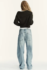 TRF SHIFTED SEAM LOW WAIST JEANS