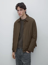 Lightweight water-repellent padded overshirt