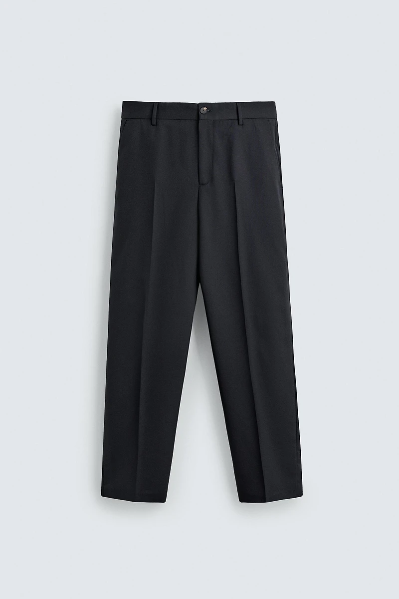100% WOOL STRAIGHT FIT PANTS