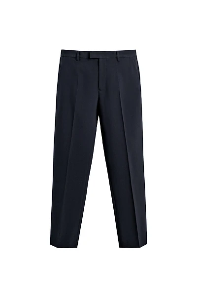 WOOL BLEND STRAIGHT FIT SUIT PANTS