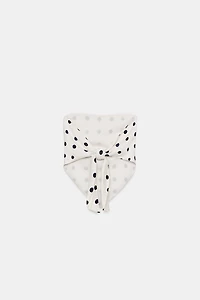 TOP SATINÉ BUSTIER À NŒUD