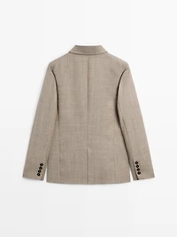 Blazer chiné 100 % laine