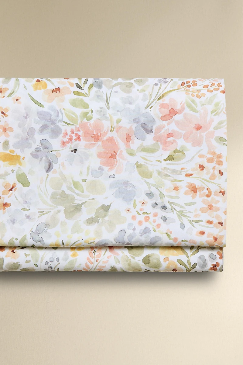 DRAP PLAT IMPRIMÉ FLORAL