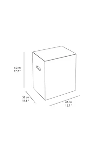 WOODEN CUBE SIDE TABLE