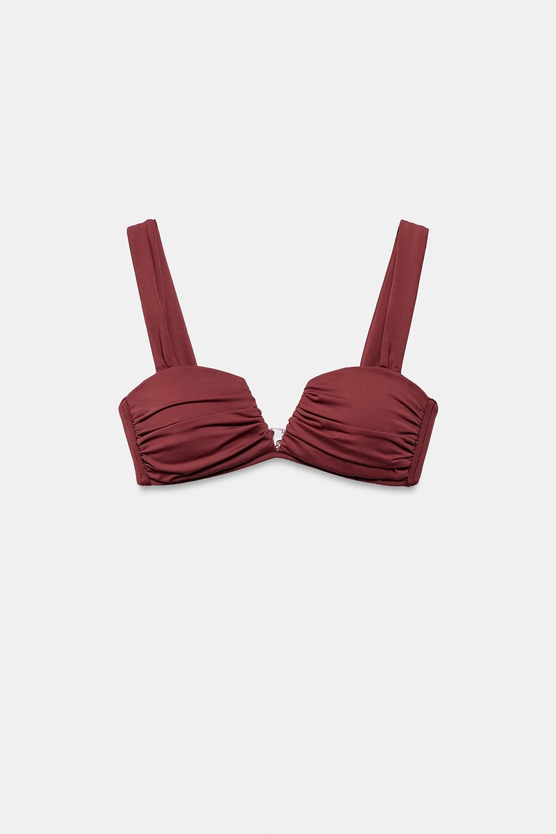 PLEATED BIKINI TOP